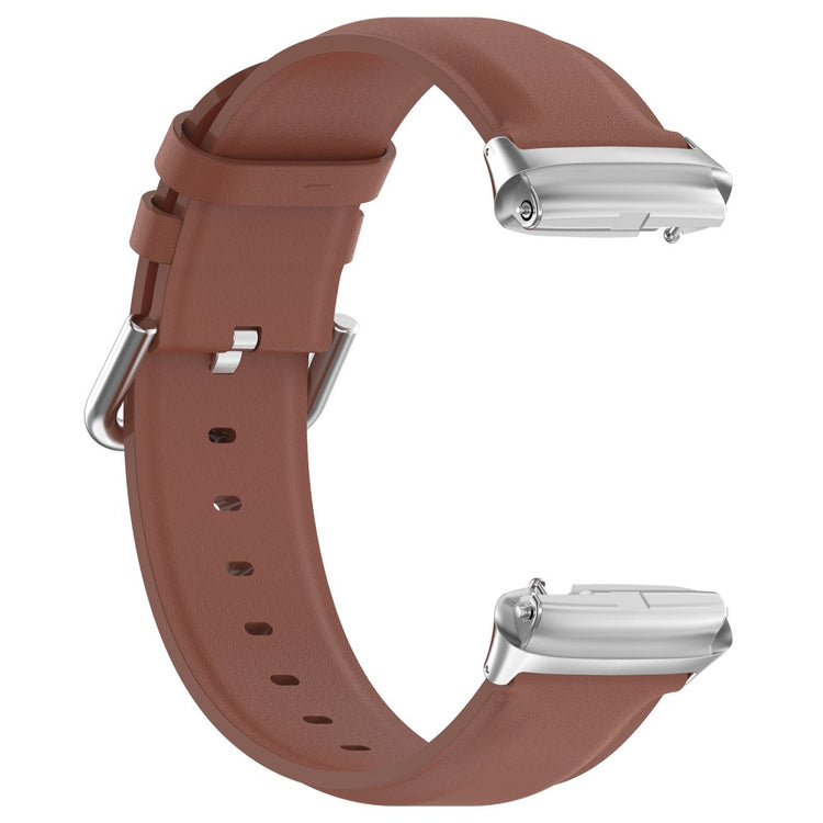 Ægte Læder Og Metal Universal Rem passer til Xiaomi Redmi Watch 3 Active / Xiaomi Mi Watch Lite 3 - Brun#serie_7