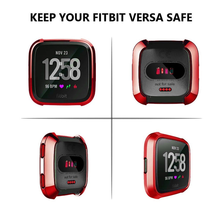 Godt Fitbit Versa Silikone Cover - Rød#serie_3