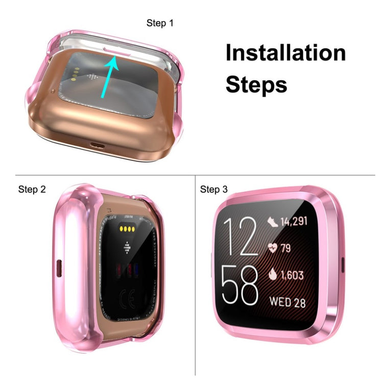 Vildt Fint Fitbit Versa 2 Silikone Cover - Pink#serie_4