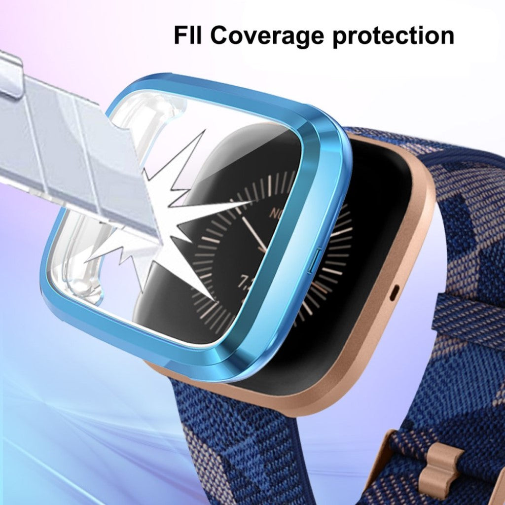 Vildt Fint Fitbit Versa 2 Silikone Cover - Blå#serie_5