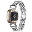 Metal Og Rhinsten Universal Rem passer til Fitbit Sense 1 / Fitbit Versa 3