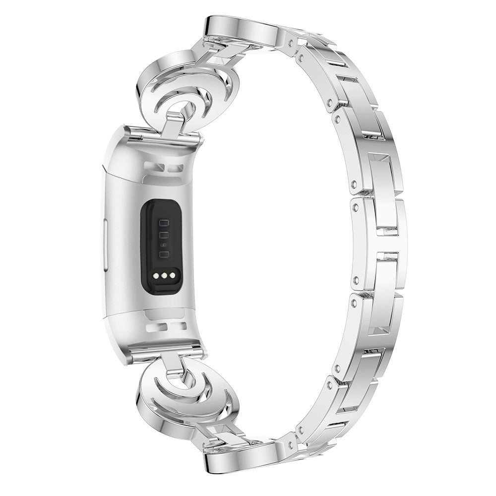 Super Elegant Metal Rem passer til Fitbit Charge 5 - Sølv#serie_4