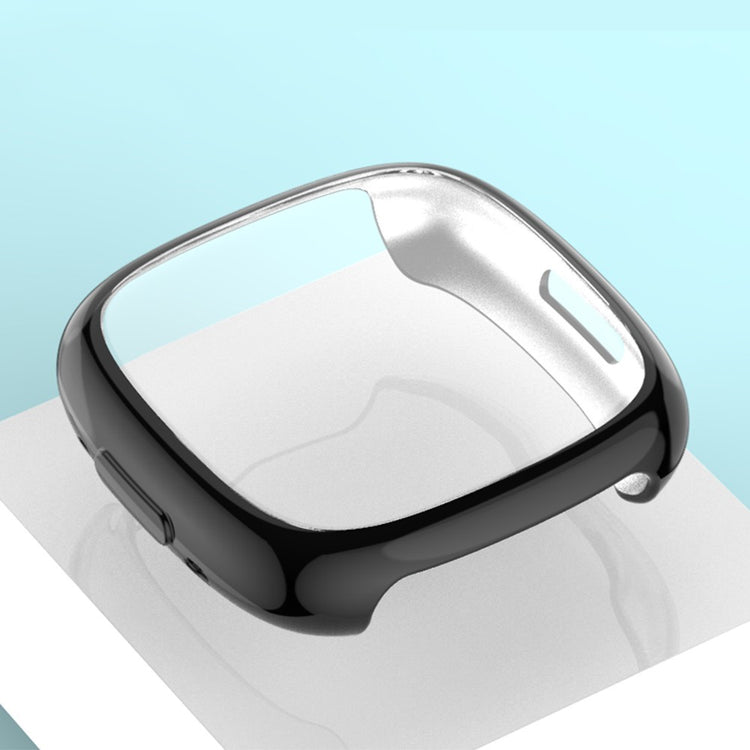 Super Godt Silikone Cover til Fitbit Versa 4 - Sort#serie_1