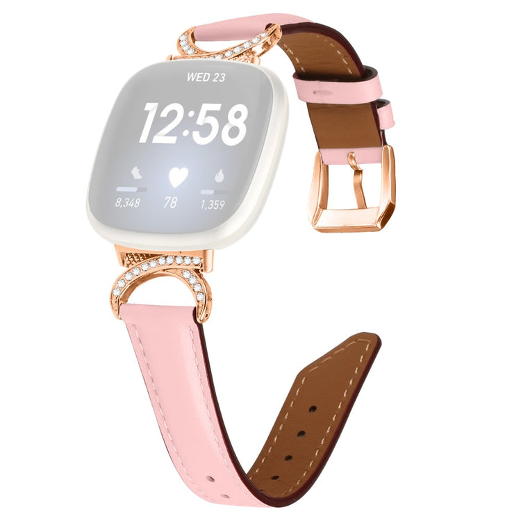 Helt Vildt Flot Kunstlæder Universal Rem passer til Fitbit Smartwatch - Pink#serie_2
