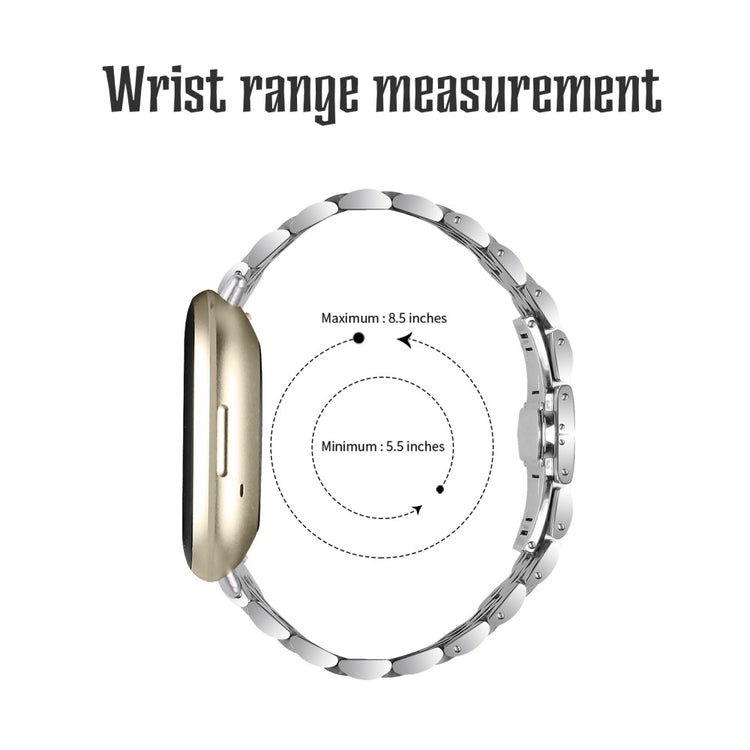 Godt Metal Universal Rem passer til Fitbit Sense 2 / Fitbit Versa 4 - Sølv#serie_1