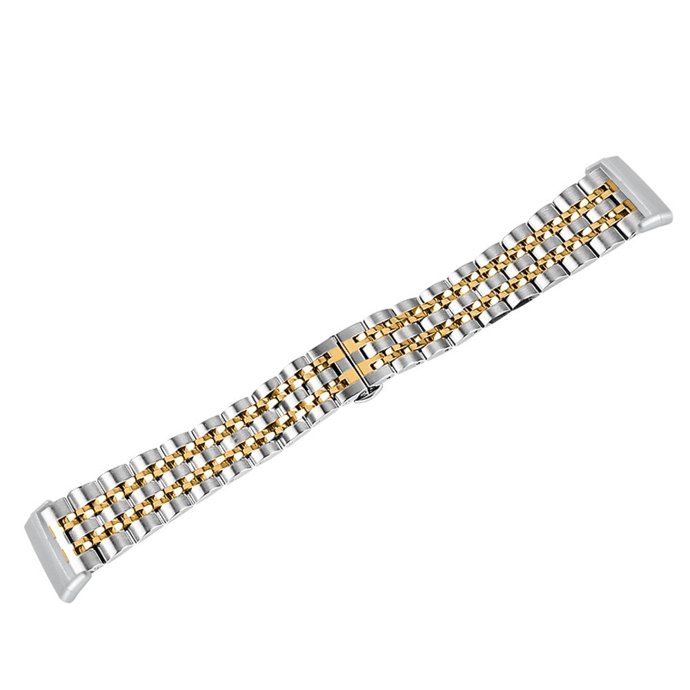 Godt Metal Universal Rem passer til Fitbit Sense 2 / Fitbit Versa 4 - Guld#serie_2