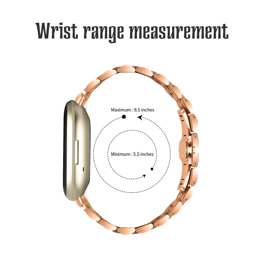 Godt Metal Universal Rem passer til Fitbit Sense 2 / Fitbit Versa 4 - Pink#serie_4