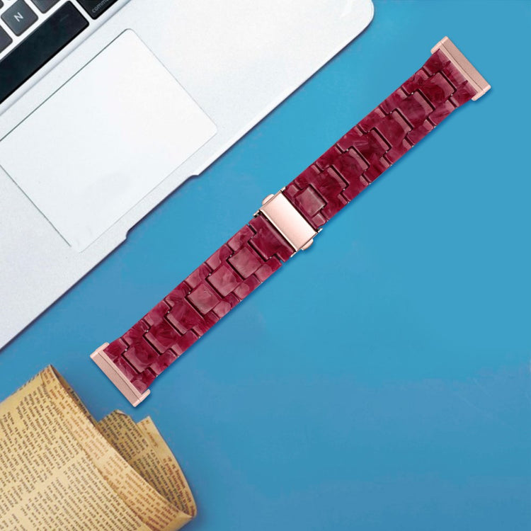Fint Plastik Universal Rem passer til Fitbit Sense 2 / Fitbit Versa 4 - Rød#serie_1