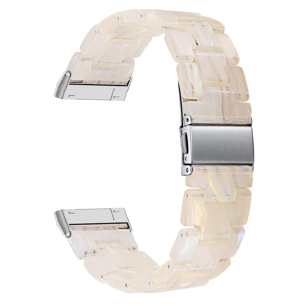 Fint Plastik Universal Rem passer til Fitbit Sense 2 / Fitbit Versa 4 - Hvid#serie_10