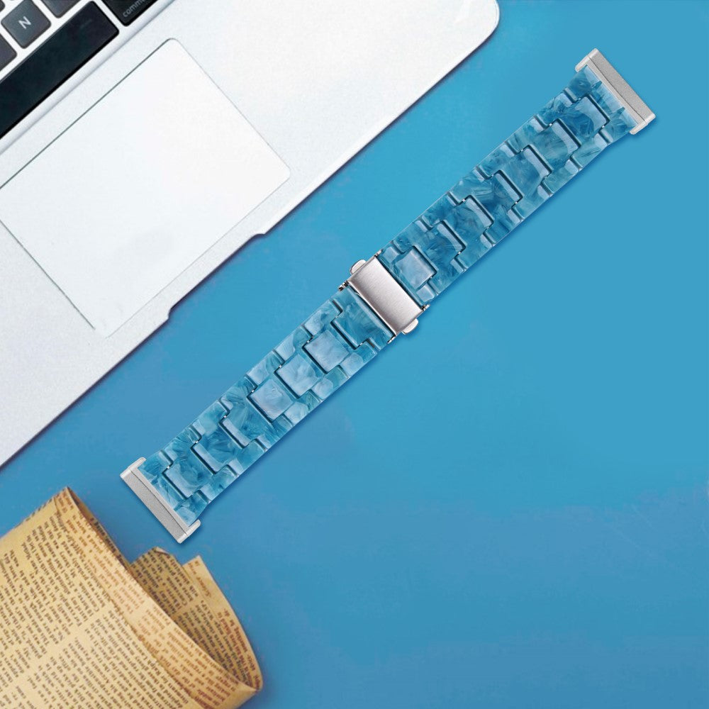 Fint Plastik Universal Rem passer til Fitbit Sense 2 / Fitbit Versa 4 - Blå#serie_2