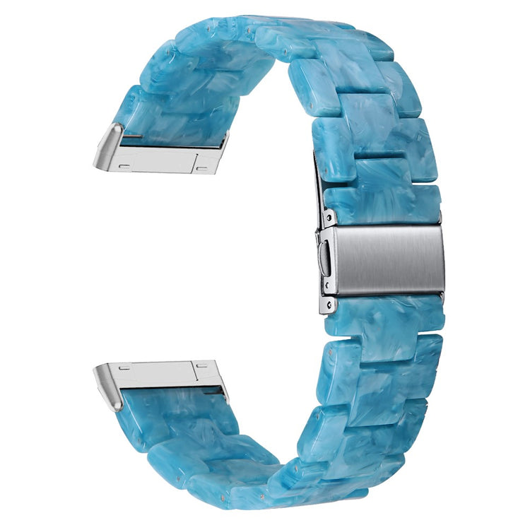 Fint Plastik Universal Rem passer til Fitbit Sense 2 / Fitbit Versa 4 - Blå#serie_2