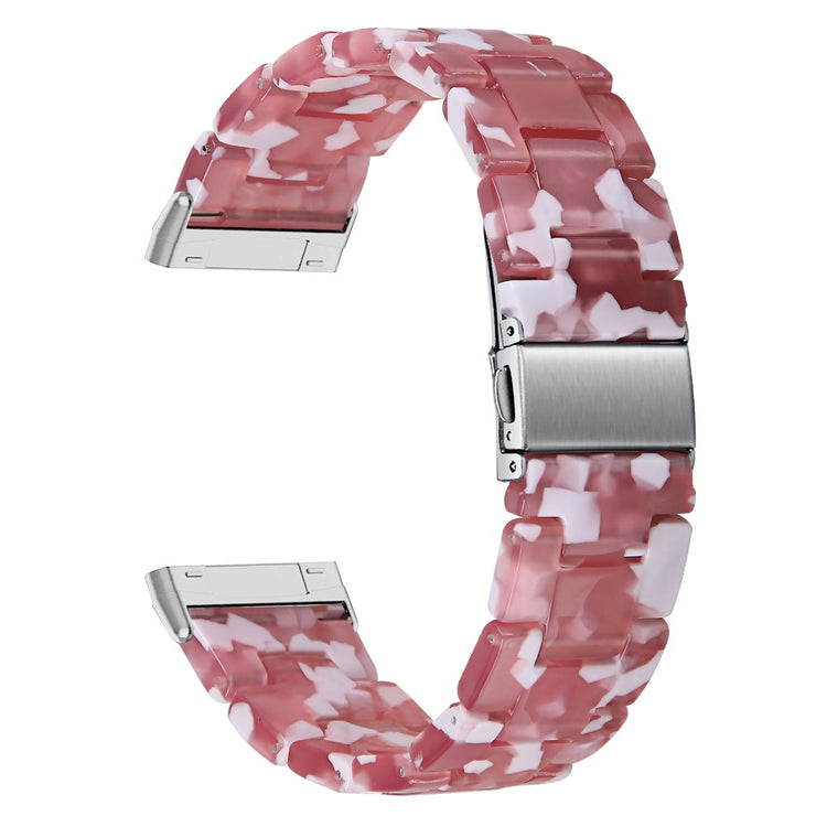 Fint Plastik Universal Rem passer til Fitbit Sense 2 / Fitbit Versa 4 - Rød#serie_4