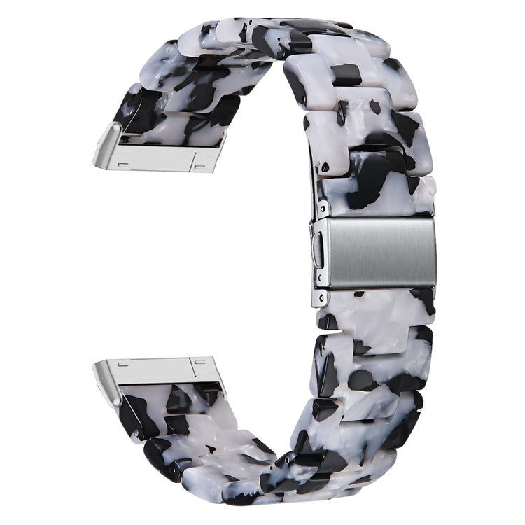 Fint Plastik Universal Rem passer til Fitbit Sense 2 / Fitbit Versa 4 - Hvid#serie_5