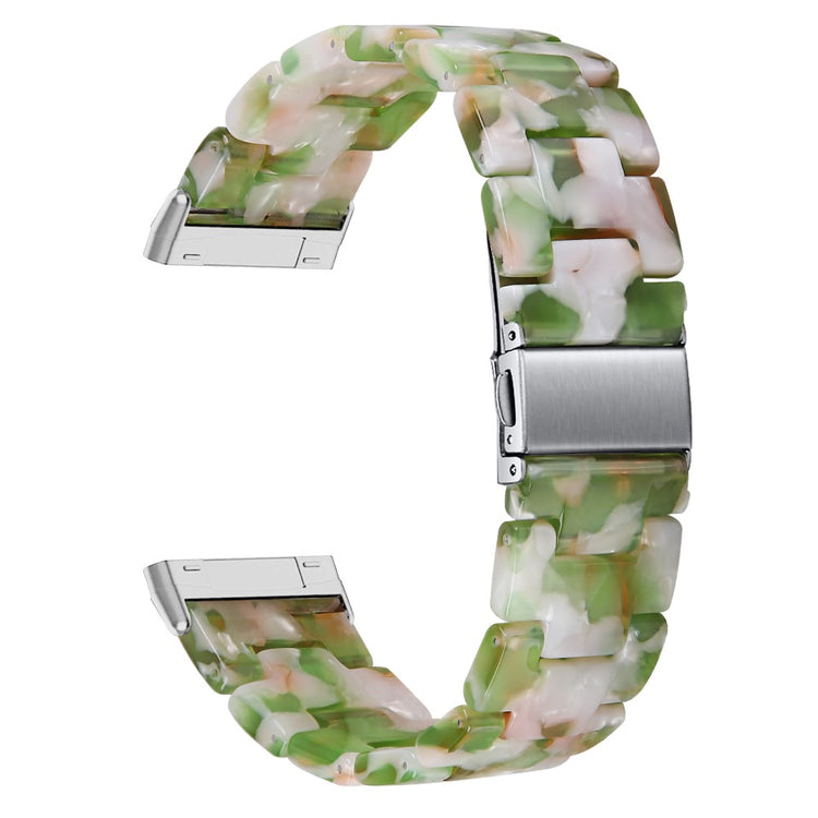 Fint Plastik Universal Rem passer til Fitbit Sense 2 / Fitbit Versa 4 - Grøn#serie_7