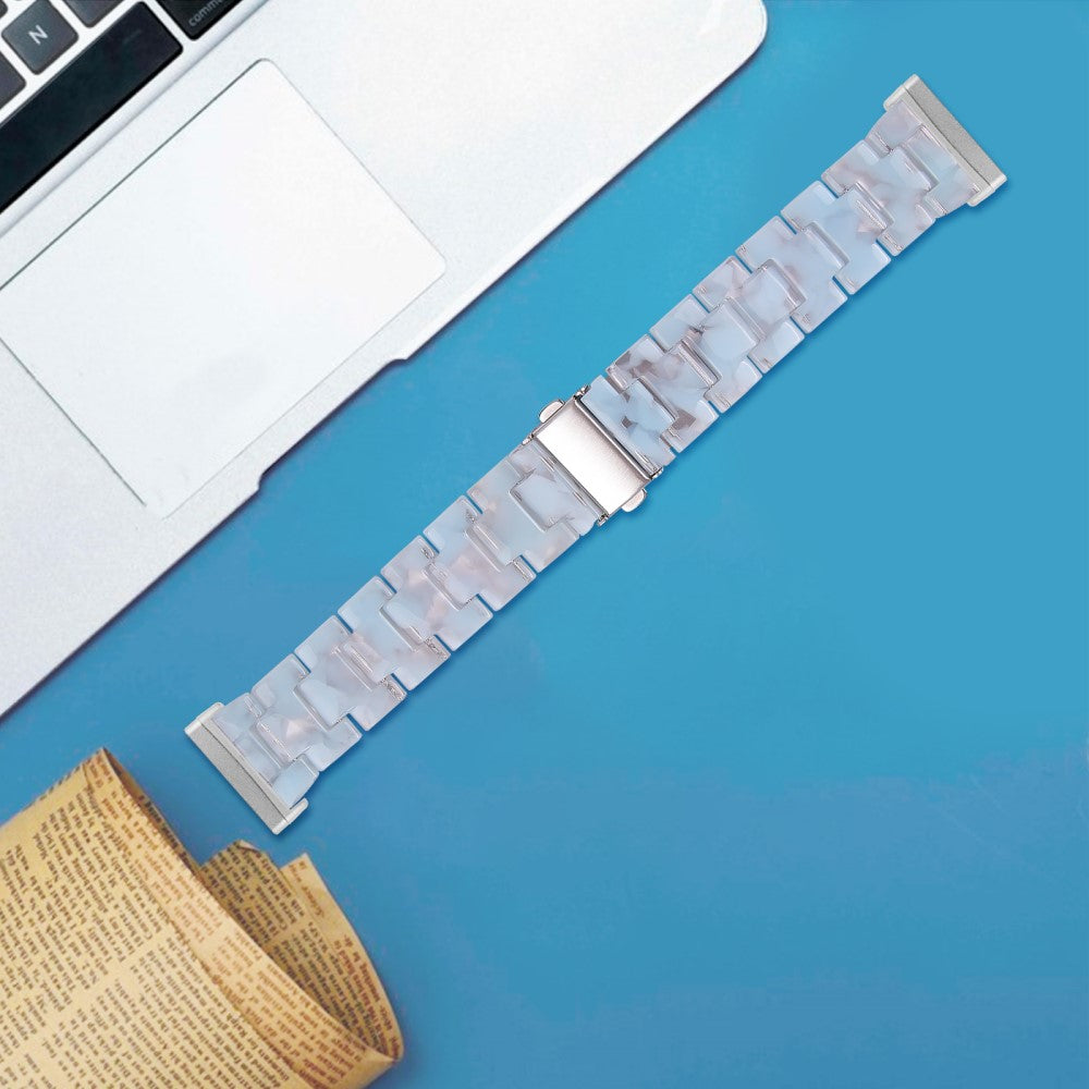 Fint Plastik Universal Rem passer til Fitbit Sense 2 / Fitbit Versa 4 - Blå#serie_8