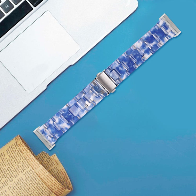 Fint Plastik Universal Rem passer til Fitbit Sense 2 / Fitbit Versa 4 - Blå#serie_9