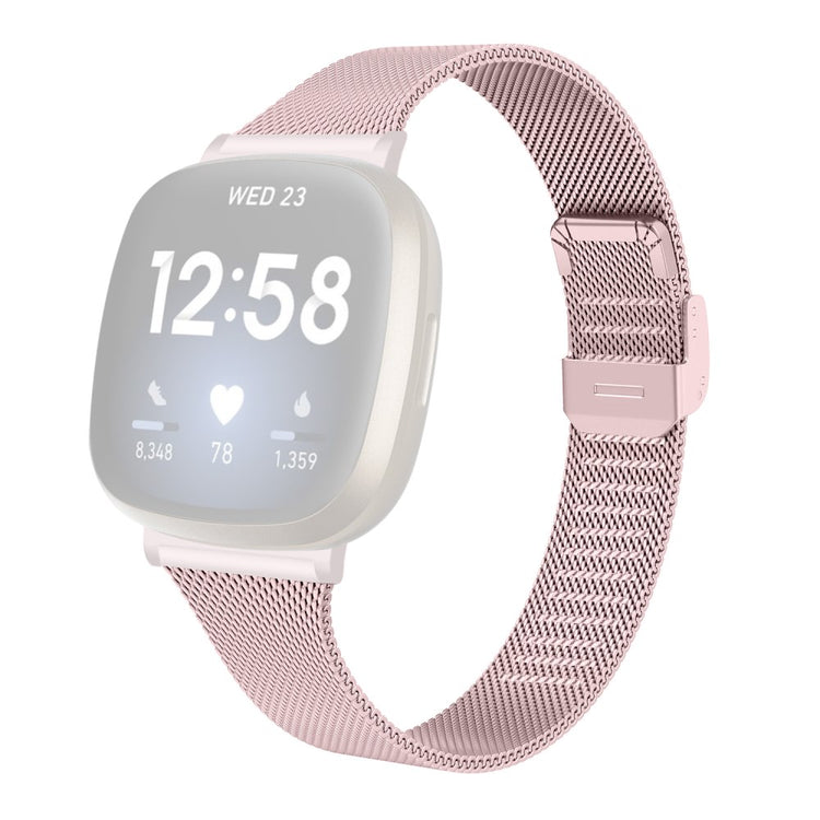 Stilren Metal Universal Rem passer til Fitbit Sense 2 / Fitbit Versa 4 - Pink#serie_4