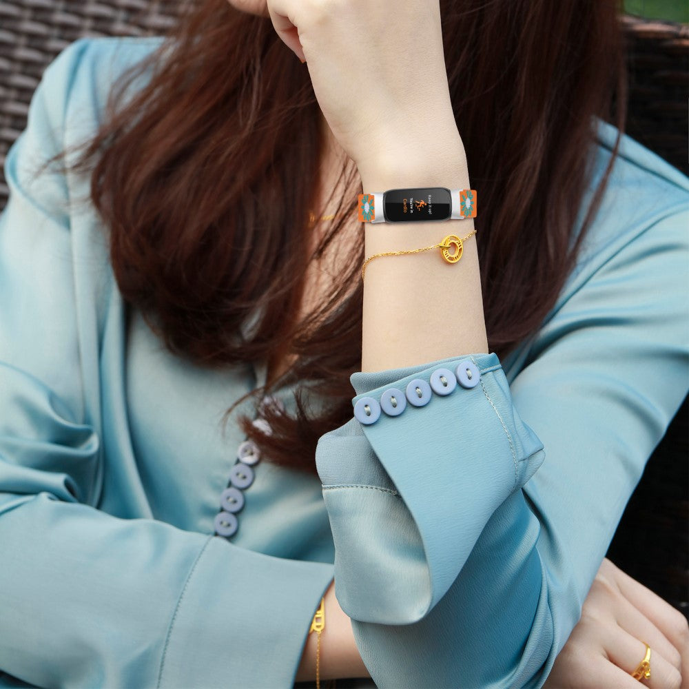 Skøn Nylon Rem passer til Fitbit Inspire 3 - Orange#serie_9