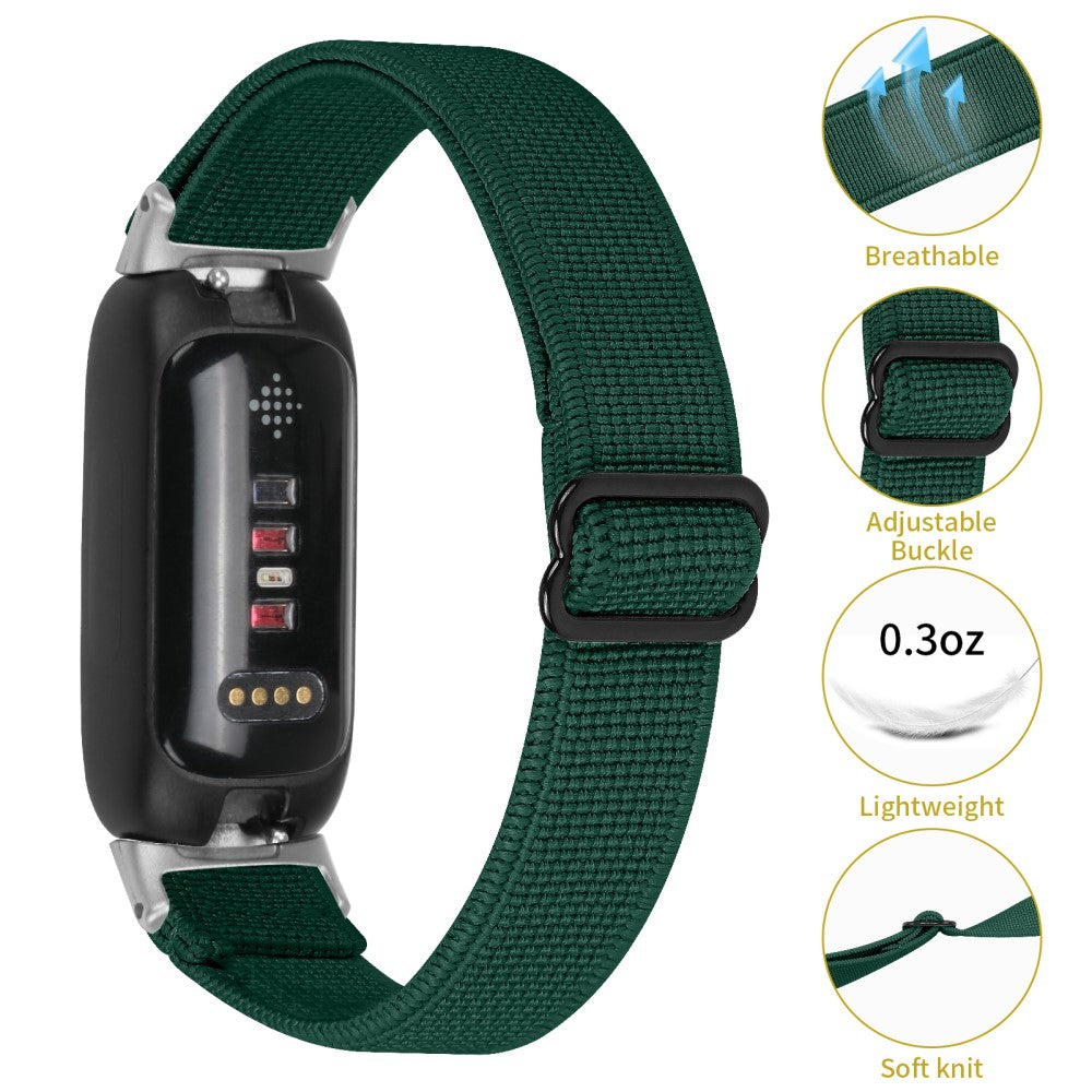 Cool Metal Og Nylon Rem passer til Fitbit Inspire 3 - Grøn#serie_1