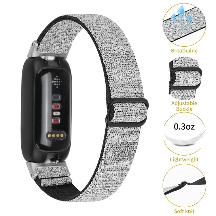 Cool Metal Og Nylon Rem passer til Fitbit Inspire 3 - Sølv#serie_12