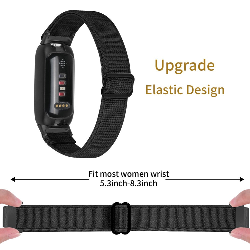 Mega Hårdfør Nylon Rem passer til Fitbit Inspire 3 - Sort#serie_4