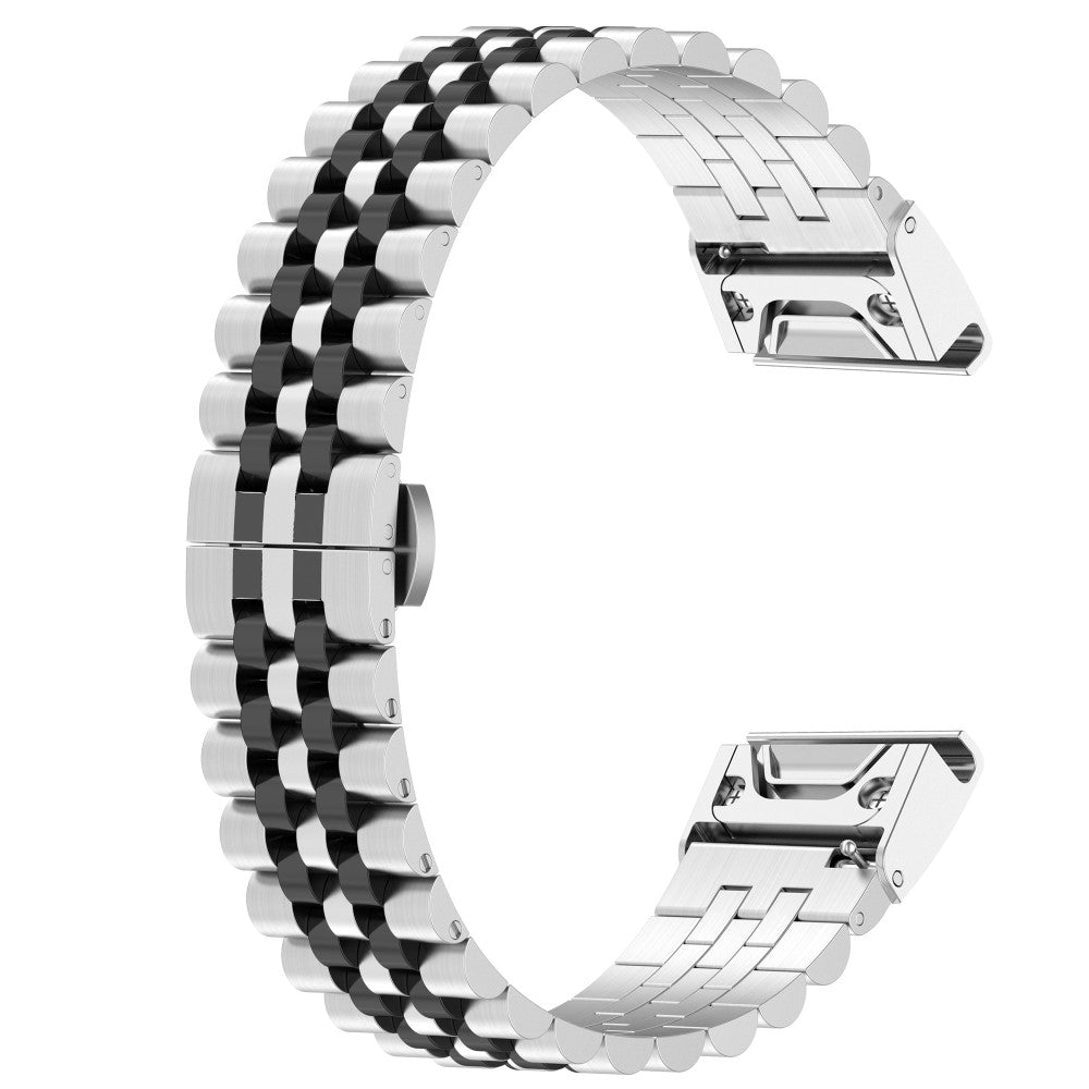 Super Fed Metal Universal Rem passer til Garmin Smartwatch - Sølv#serie_2