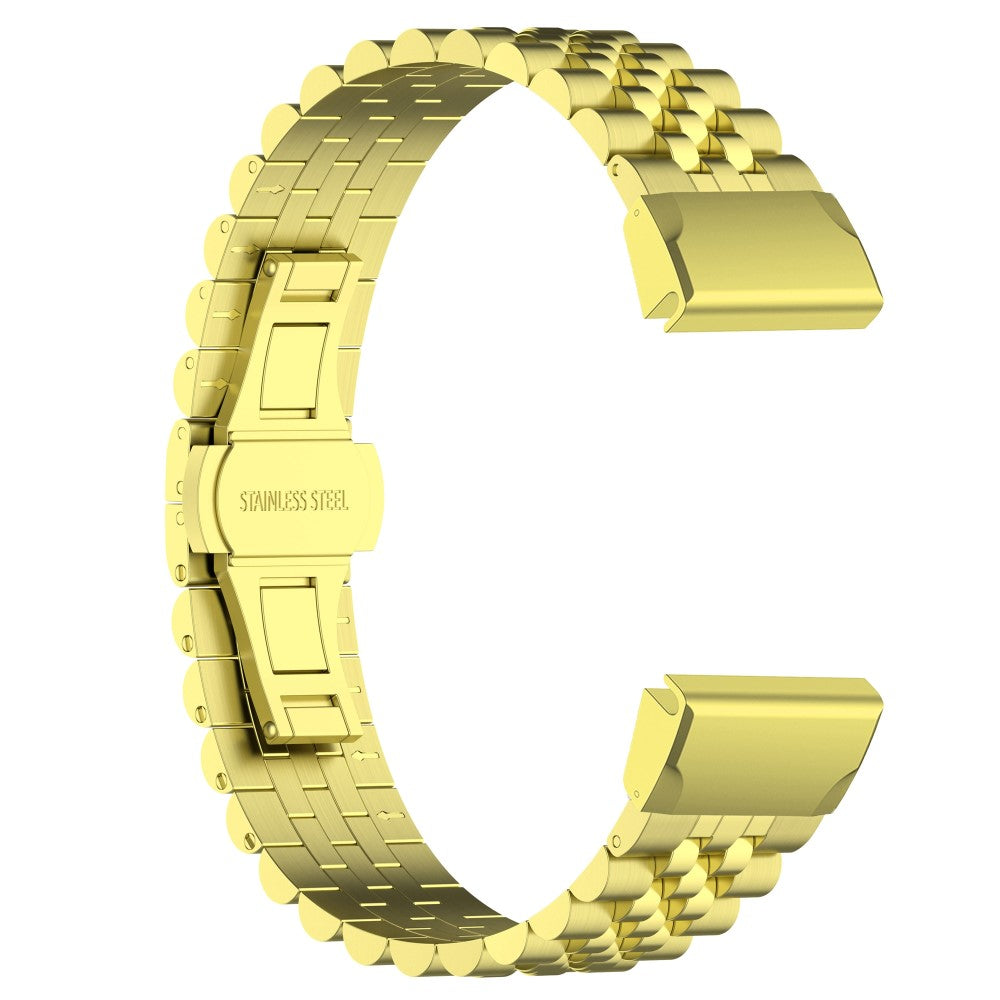 Super Fed Metal Universal Rem passer til Garmin Smartwatch - Guld#serie_6