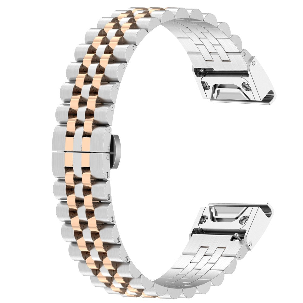 Super Fed Metal Universal Rem passer til Garmin Smartwatch - Sølv#serie_9