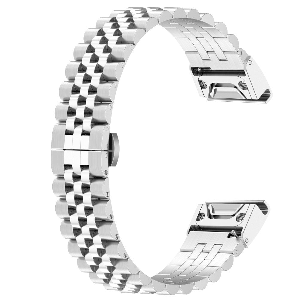 Sejt Metal Universal Rem passer til Garmin Smartwatch - Sølv#serie_044