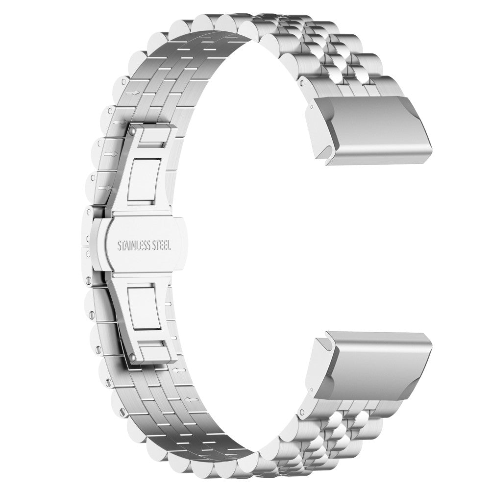 Sejt Metal Universal Rem passer til Garmin Smartwatch - Sølv#serie_044