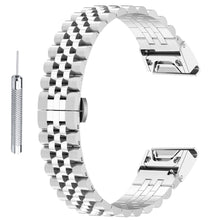 Sejt Metal Universal Rem passer til Garmin Smartwatch - Sølv#serie_044