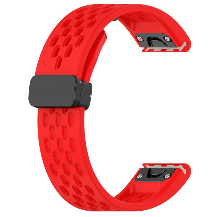 Vildt Fint Metal Og Silikone Universal Rem passer til Smartwatch - Rød#serie_4