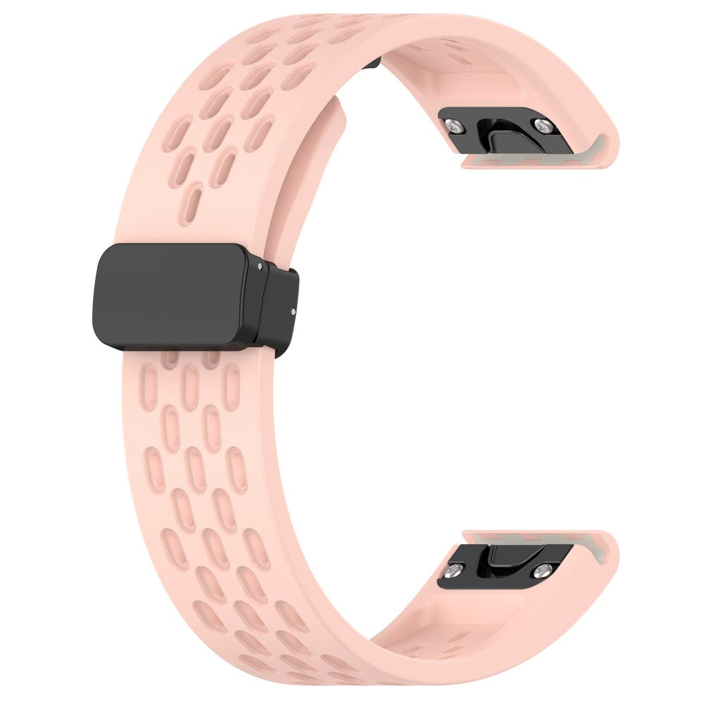 Vildt Fint Metal Og Silikone Universal Rem passer til Smartwatch - Pink#serie_6