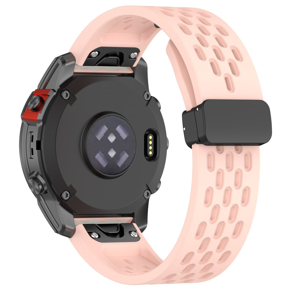 Vildt Fint Metal Og Silikone Universal Rem passer til Smartwatch - Pink#serie_6