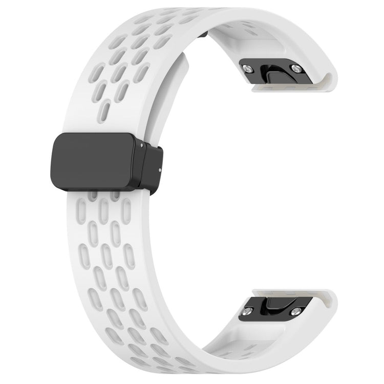 Super Smuk Metal Og Silikone Universal Rem passer til Smartwatch - Hvid#serie_2