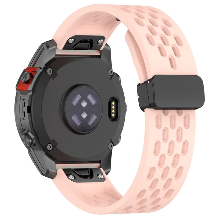 Super Smuk Metal Og Silikone Universal Rem passer til Smartwatch - Pink#serie_6