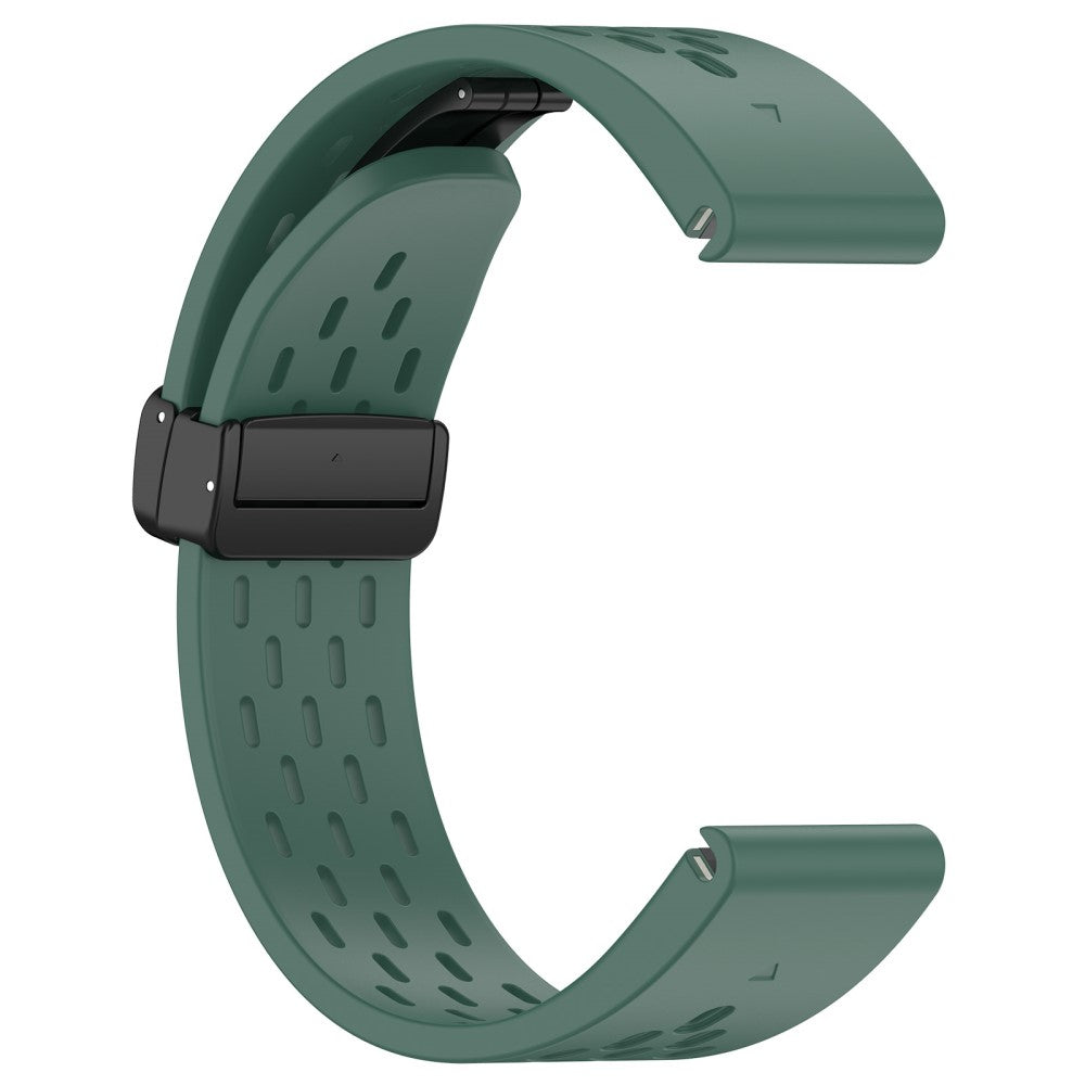 Super Smuk Metal Og Silikone Universal Rem passer til Smartwatch - Grøn#serie_7