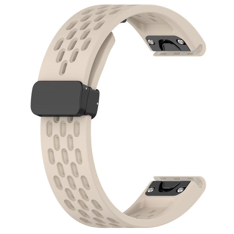 Super Smuk Metal Og Silikone Universal Rem passer til Smartwatch - Hvid#serie_9