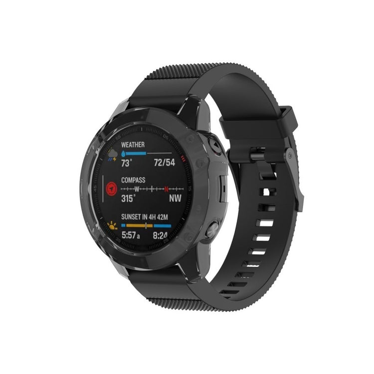 Mega Godt Garmin Fenix 6S Pro Silikone Cover - Sort#serie_1