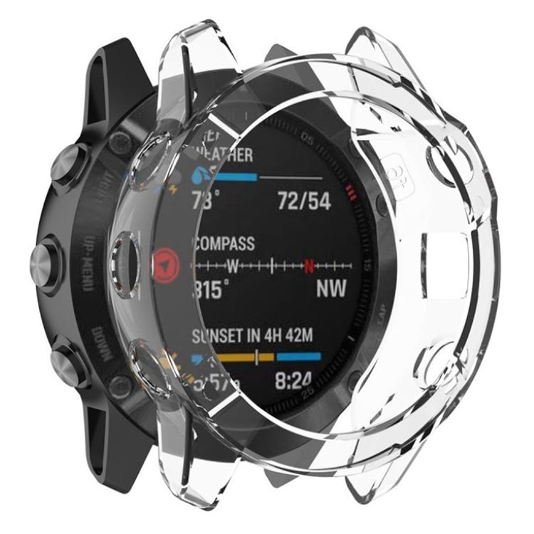 Mega Godt Garmin Fenix 6S Pro Silikone Cover - Gennemsigtig#serie_2