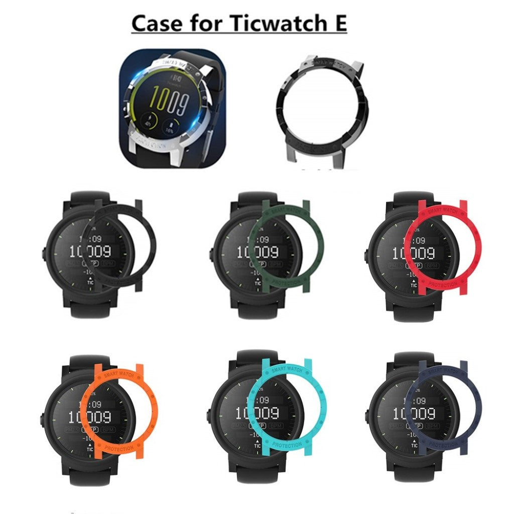 Rigtigt Fint TicWatch E Plastik Cover - Sort#serie_1