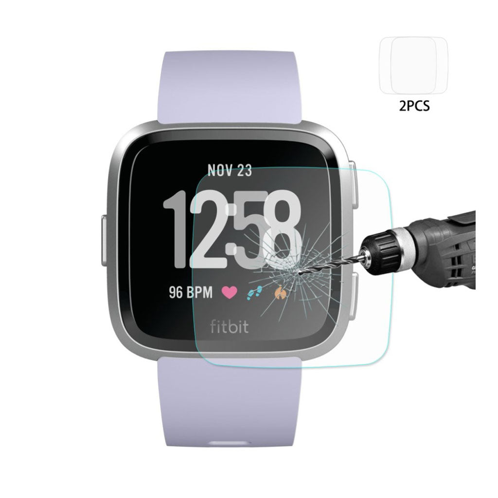 Fitbit Versa Hærdet Glas Skærmbeskytter - Gennemsigtig#serie_612