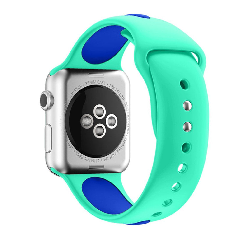 Blå Apple Watch Series 1-3 42mm Silikone Urrem#serie_1