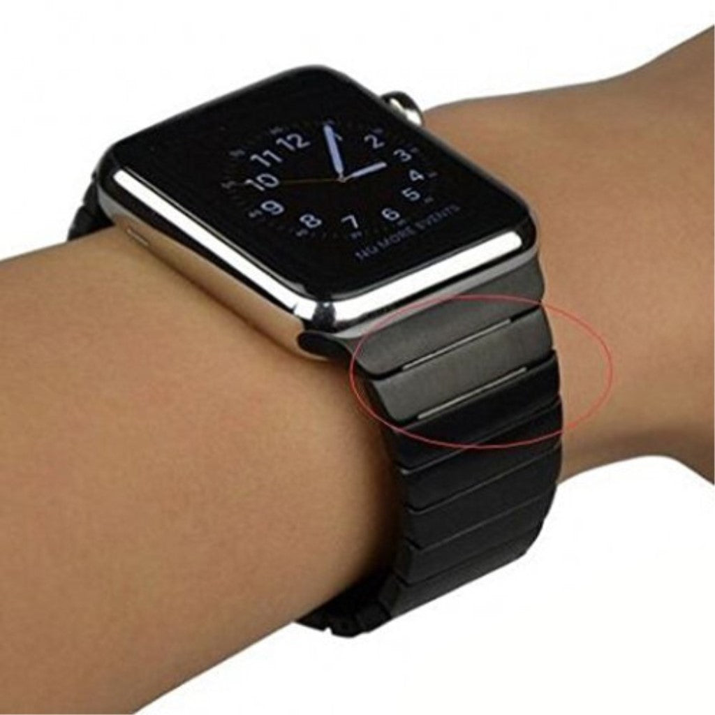 Vildt sejt Apple Watch Series 1-3 42mm Metal Rem - Sort#serie_3