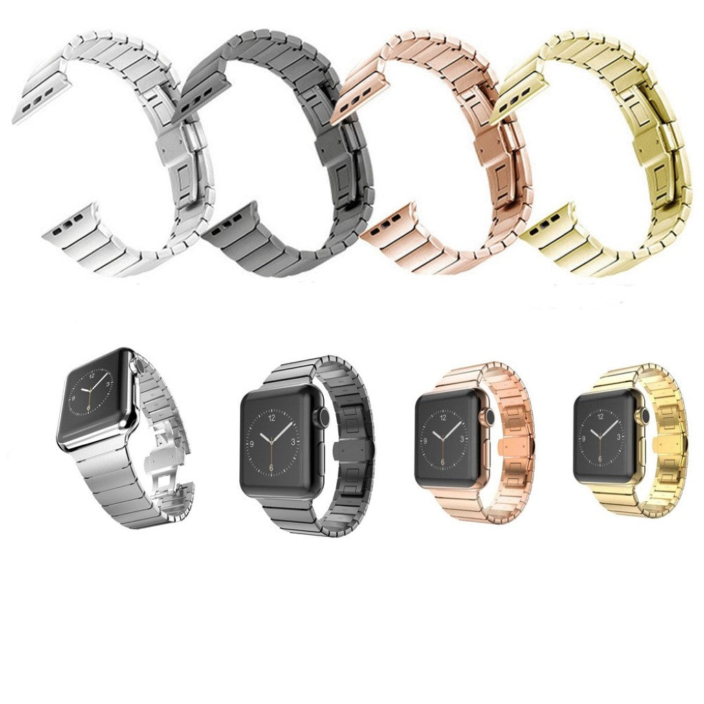 Vildt sejt Apple Watch Series 1-3 42mm Metal Rem - Sort#serie_3
