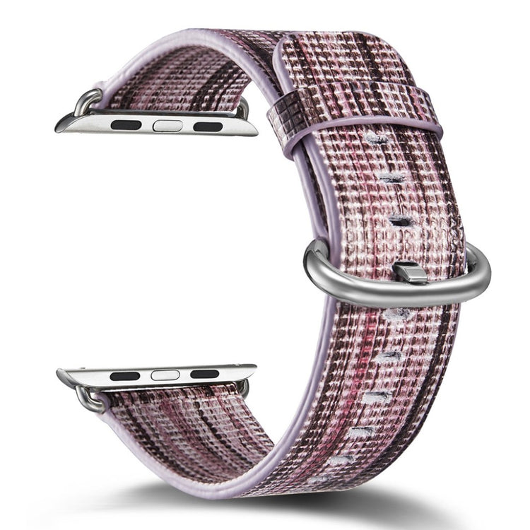 Helt vildt smuk Apple Watch Series 1-3 42mm Ægte læder Rem - Flerfarvet#serie_1
