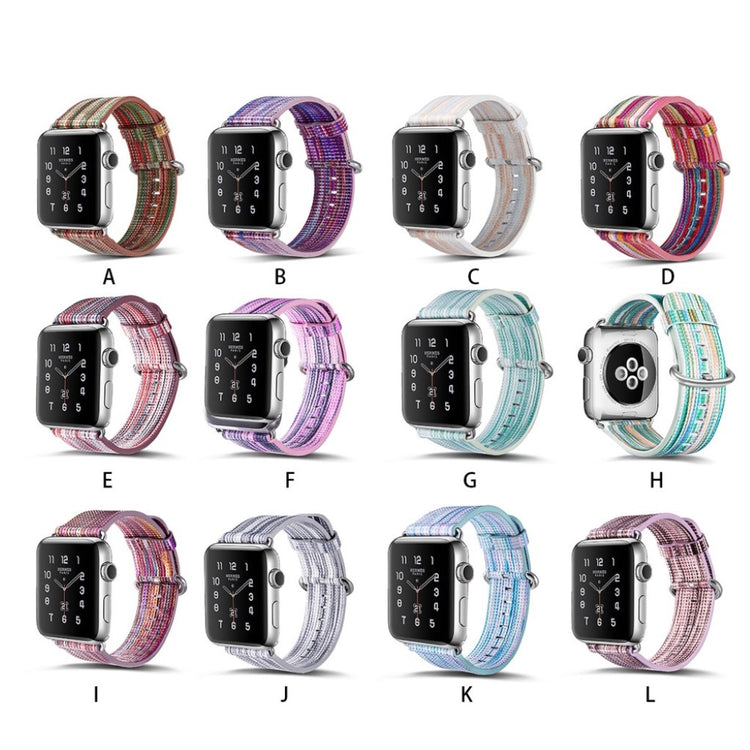 Helt vildt smuk Apple Watch Series 1-3 42mm Ægte læder Rem - Flerfarvet#serie_2