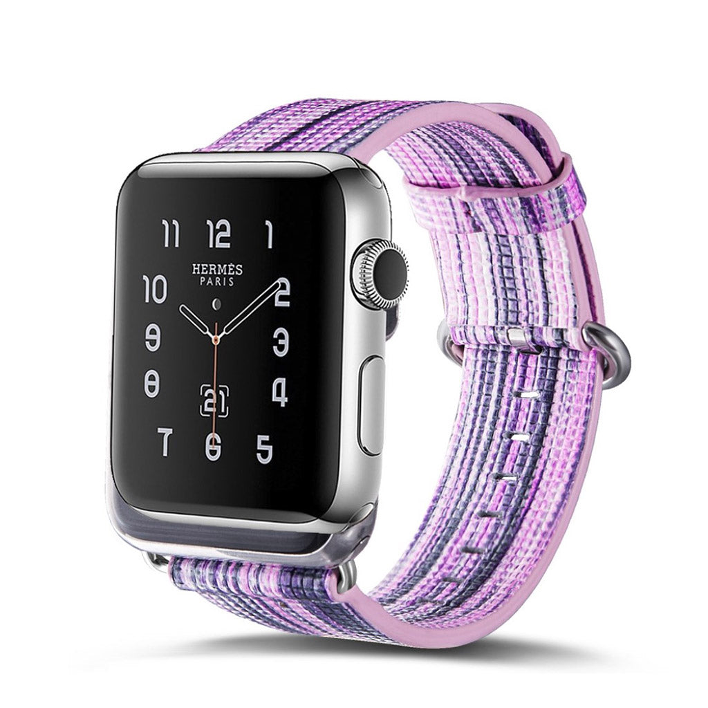 Helt vildt smuk Apple Watch Series 1-3 42mm Ægte læder Rem - Flerfarvet#serie_5