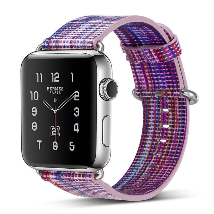 Helt vildt smuk Apple Watch Series 1-3 42mm Ægte læder Rem - Flerfarvet#serie_9
