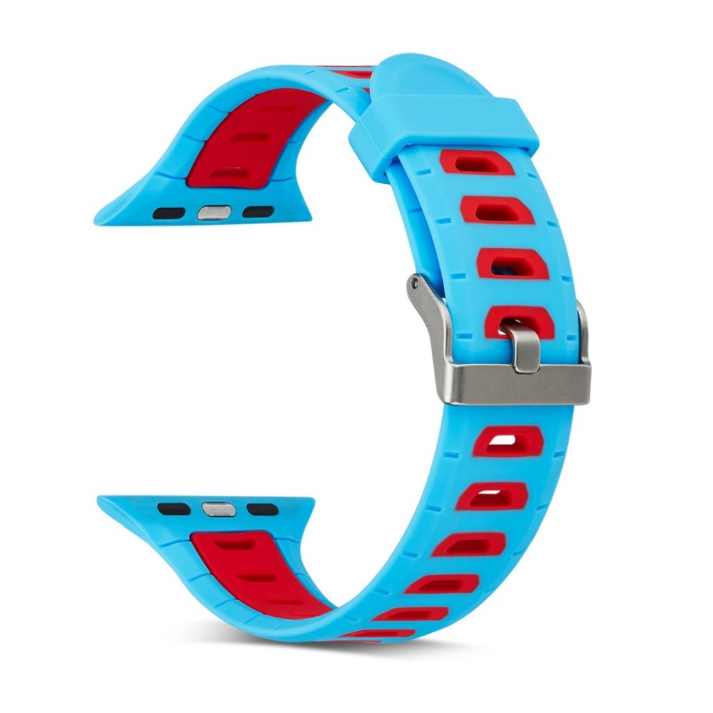 Fed Apple Watch Series 1-3 42mm Silikone Rem - Flerfarvet#serie_3